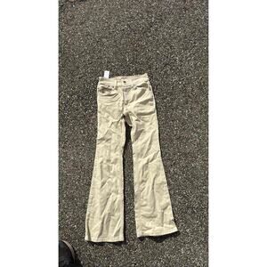 Levi's 70s High Flare Corduroy Jeans Women's 31 Cream White Tab Pants